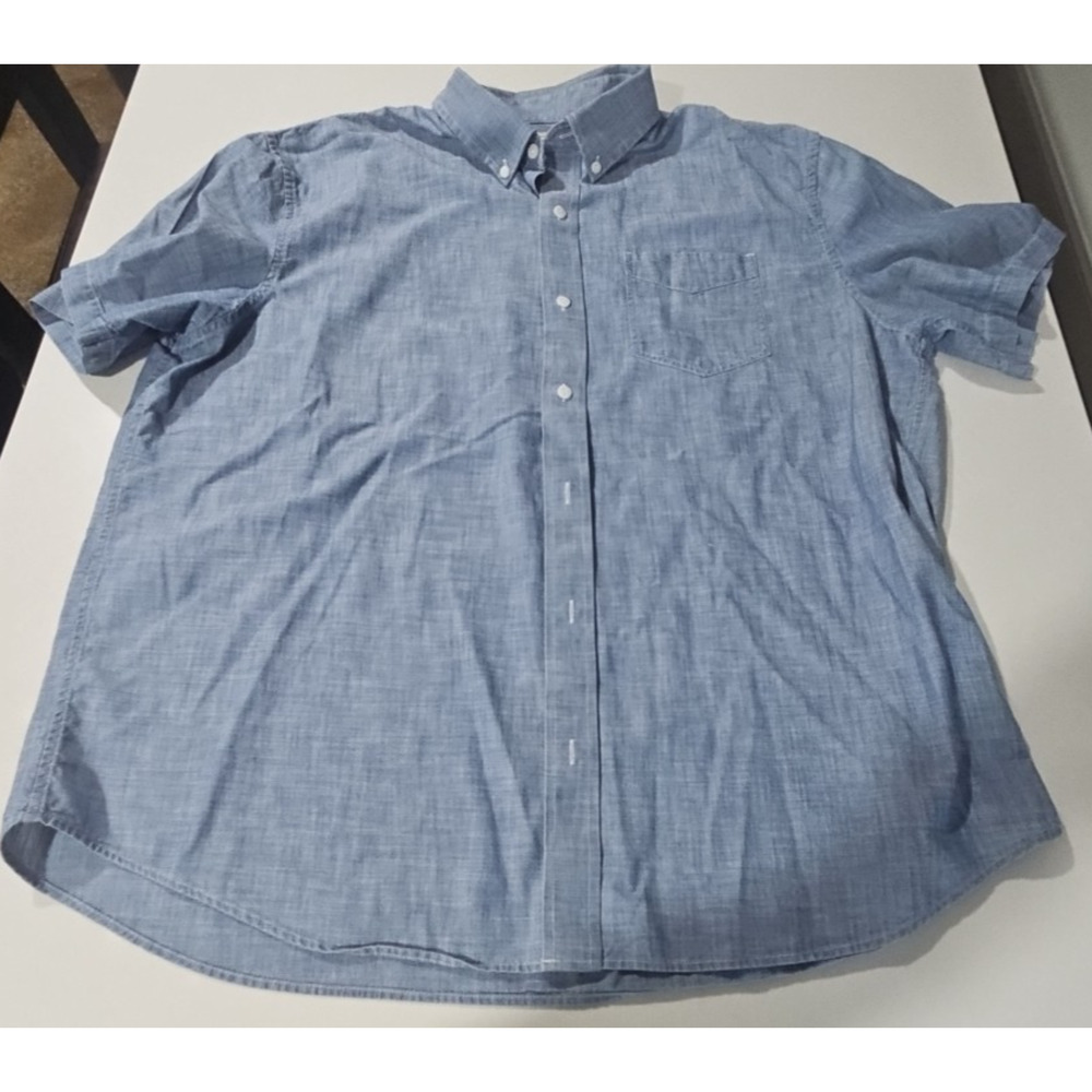 LL Bean Shirt Mens XL Chambray Oxford Button Down Pocket Traditional Fit
